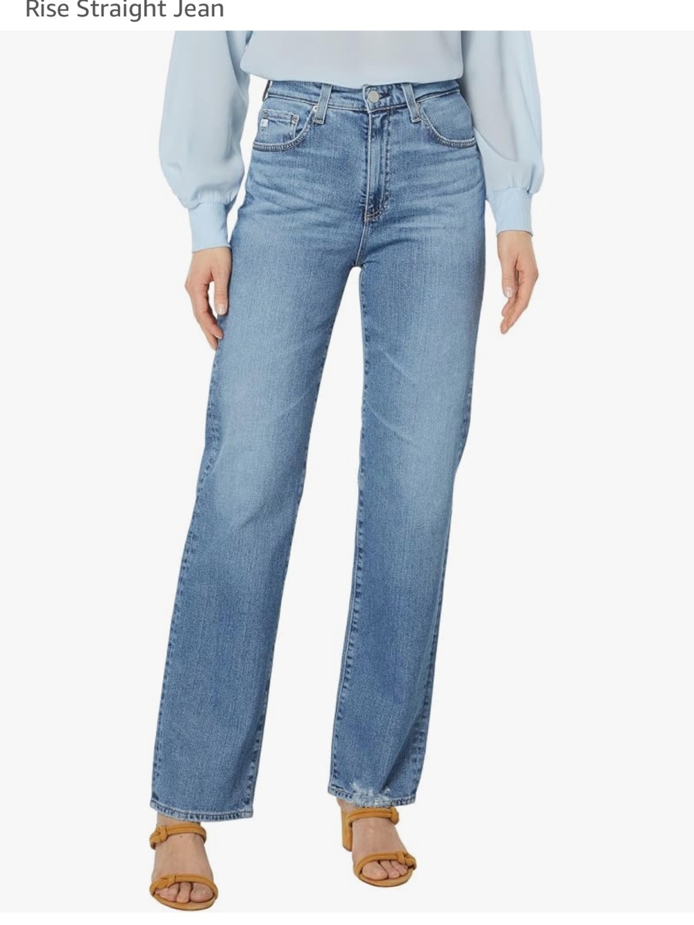 Ag Adriano Goldschmied Alexxis Straight Leg Jeans in Medium Blue s31